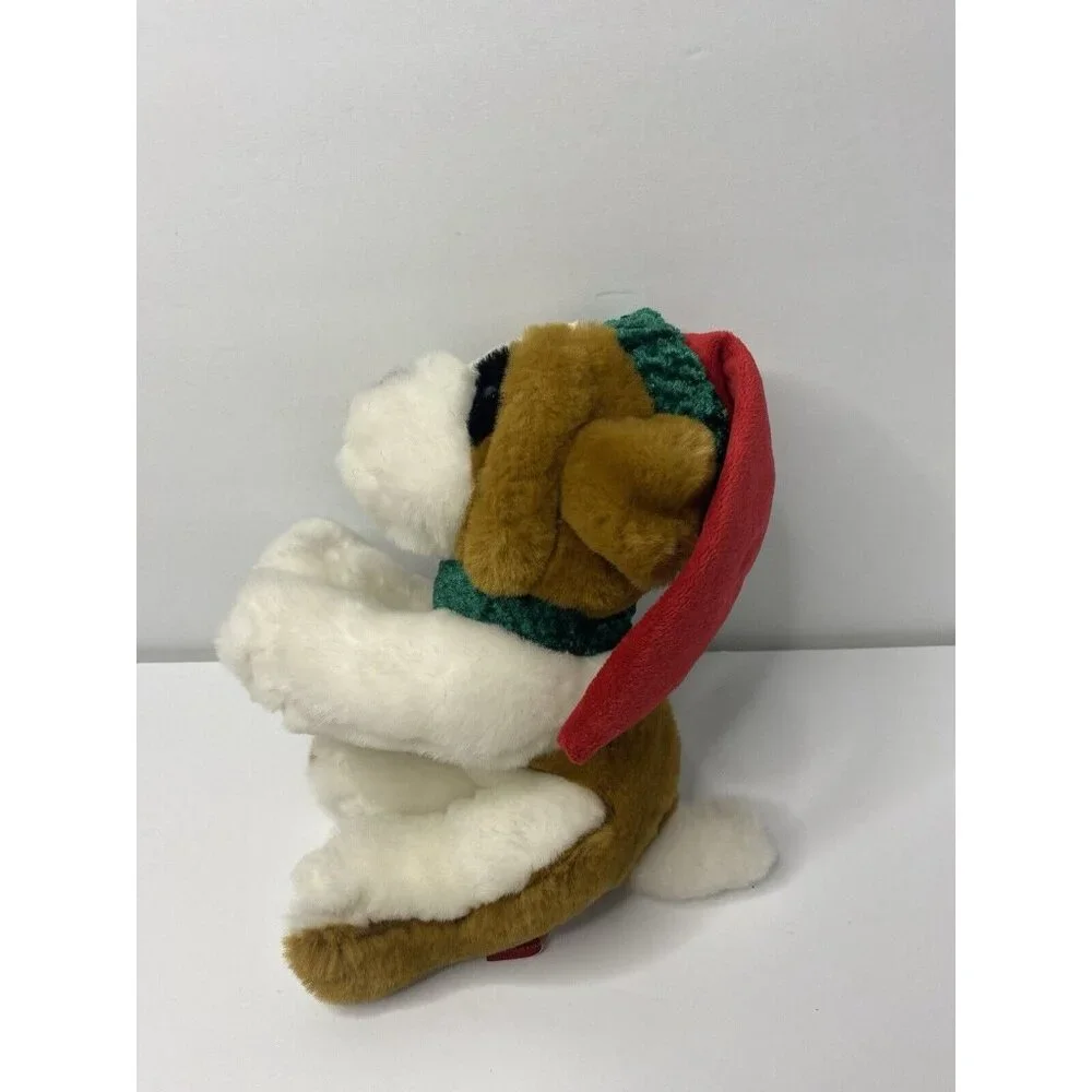 Commonwealth 2002 Saint Bernard Christmas Dog 8” Plush Stuffed‎ Animal Holiday